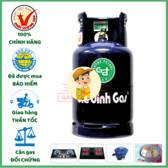 Bình Gas Gia Đình Xanh Đậm Cả Vỏ 12KG